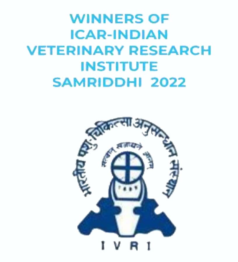 Winner of ICAR - Indian Veterinary Research Institute Samriddhi - 2022